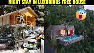 I Stayed In INDIA’s Most Luxurious Tree House 😱  JIBHI Manali [upl. by Lily892]