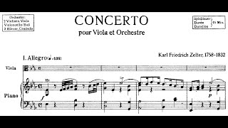 Viola Concerto in Eflat Major By Carl Friedrich Zelter with Score [upl. by Aratnahs521]