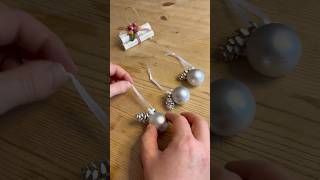 Frosted Silver Baubles craftfairies [upl. by Willet]