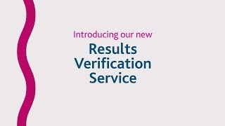 Introducing the new Results Verification Service [upl. by Desiri]