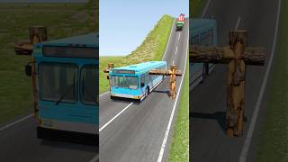 Cars amp Cargo Truck amp Van amp Buses vs Logs Trap  BeamNGDrive shorts beamng [upl. by Stutsman259]