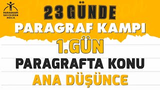 PARAGRAF KAMPI  PARAGRAFIN RİTMİ  1GÜN  PARAGRAFI SEVDİREN HOCA [upl. by Eenalem]