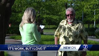 Omaha man reflects on 35 years of volunteering at Summer Arts Festival [upl. by Eatnahs543]