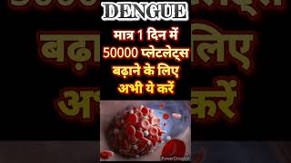 🌡1 दिन में 50000 प्लेटलेट्स बढ़ाने के लिए अभी ये करें  Platelets badhane ke upay Dengue shorts [upl. by Nonnair824]