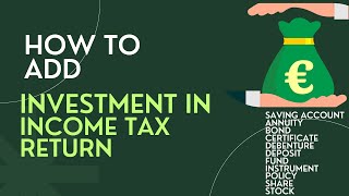 Adding Investments to Your Income Tax Return  StepbyStep Guide  FBR Pakistan [upl. by Darcee]