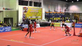 Kings Cup 2014 Sepak Takraw Indonesia vs Malaysia 1st Regu  Team event [upl. by Bilow]