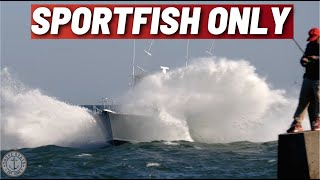 Sportfishing Yachts Running Through Manasquan Inlet  Sportfish Boats Compilation [upl. by Euqinad855]