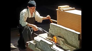 陳江榮刀劍鍛鍊所 Ron Chen Forge  Traditional forging methods of Japanese sword demonstrate [upl. by Sugihara]