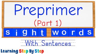 Learn Sight Words with Sentences  Preprimer Sight Words Part 1 [upl. by Nuli69]