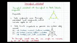 Triunghiuri particulare isoscel echilateral freptunghicMatematica  GeometrieEvaluare nationala [upl. by Shaughnessy460]