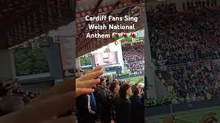 Cardiff Fans Sing Welsh National Anthem Wales cymru Anthem nationalanthem [upl. by Casavant44]