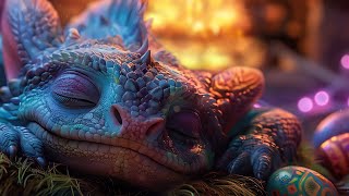 Easter Dragon Ambience 🔥🐰 Calming Fireplace and Dragon Sounds 🐲 🔥 [upl. by Baillie]