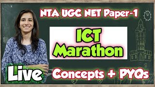 ICT Marathon5  NTA UGC NET Paper1  Concepts with PYQs  Inculcate Learning  Ravina [upl. by Fleisher]