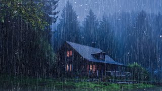 Wonderful Deep Sleep on Rainy Night  Mutinous Thunder  Heavy Pouring Rain amp Thunder Sounds ⚡ [upl. by Osrock]