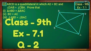 Class  9th Ex  71 Q 2 Triangles Maths NCERT CBSE [upl. by Olemrac]