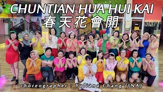 CHUNTIAN HUA HUI KAI 春天花会开  Richie Jen 任賢齊 Flowers bloom in spring  LINE DANCE AFC  Yuliana Chang [upl. by Niattirb]