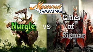 335 Maggotkin of Nurgle vs Duardin Cities of Sigmar  2000 point age of sigmar battle report [upl. by Eissak324]