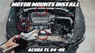 MOTOR MOUNTS INSTALL ON MY ACURA TLS 08  INNOVATIVE 60A MOUNTS [upl. by Recha]