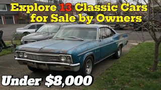 Explore 13 Classic Cars for Sale by Owners on Craigslist all priced under 8000 [upl. by Truscott627]