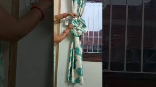 Beautiful decoration hack for curtains🤩 old bangles reuse reusediyshorts home decor [upl. by Nwonknu]