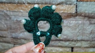 Adorno tejido a crochet con llave de latas [upl. by Saxon]