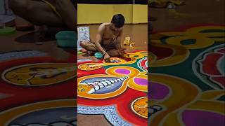 Ashlesha Bali Mandalam🙏manjeshwar art mandalaart mandala rangoli rangoliart mandalaartist [upl. by Simdars]