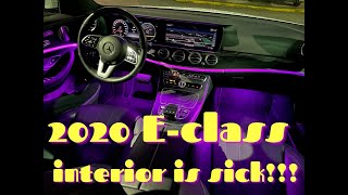 2020 MercedesBenz EClass E350 car review INTERIOR  DAY amp NIGHT comparison [upl. by Akvir]