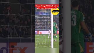 Tyrone Mings give away craziest penalty Ever ytshorts football highlights [upl. by Aekim]