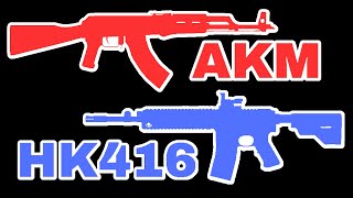 HK416 vs AKM  Midlevel Assault Rifles  Phantom Forces [upl. by Suinuj]