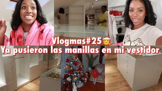 VLOGMAS 25🎅 PUSIERON LAS MANILLAS💪🏾 LIMPIANDO EL VESTIDOR👠 LLEGÓ ALE💙 Y LA LUZ  25 Dic 2023 [upl. by Elamaj]