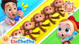 Cinco Monitos🐵  Five Little Monkeys  LiaChaCha en Español  Canciones Infantiles [upl. by Romola620]