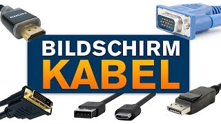 Bildschirm anschließen an den PC  HDMI VGA Displayport amp USBTYPE C Unterschiede Tutorial [upl. by Aleen]