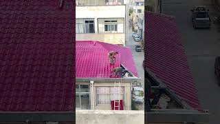 Roof seepage repair process Good tools and machinery make work easy [upl. by Files327]