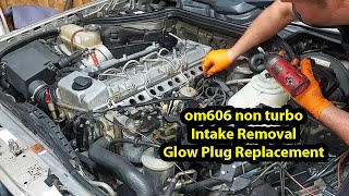 1995 Mercedes E300  Part 3 Glow Plugs and Intake Manifold [upl. by Laktasic287]