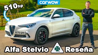 510hp Alfa Romeo Stelvio QV 2021 reseña  ¡0100kmh 14milla y prueba de frenado [upl. by Annot]