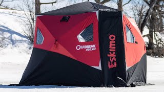 Eskimo Outbreak 450XD Ice Fishing Shelter  North Metro Ice Fishing Show [upl. by Nednil748]