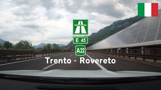 Driving in Italy Autostrada del Brennero A22 from Trento to Rovereto [upl. by Aramanta]