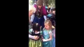 Anna and Elsa visit Emma for her 5th birthday in Los Angeles [upl. by Yrakaz]