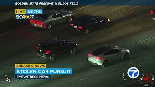 FULL CHASE Authorities chasing driver in reported stolen Mercedes SUV [upl. by Mikael937]