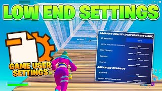 The Best Fortnite Settings For LOW END PC amp Config in Season 4 INSANE FPS BOOST [upl. by Gusty]