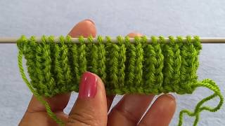 Knit Fishermans Rib Stitch [upl. by Fernandina]