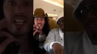 Russel Brand and Diddy Flying to Vegas diddy privatejet vegas [upl. by Braasch]