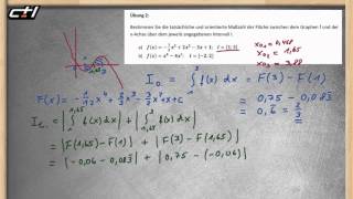 Flächeninhalt zwischen Graph und xAchse  Übung 2 ★ Algebraisch und GTR [upl. by Iturk]