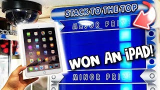 WINNING AN IPAD FROM STACKER  Arcade Games [upl. by Irek406]