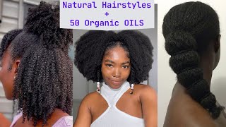 50 ORGANIC hair growth oils  NATURAL HAIRSTYLES INSPIRATION [upl. by Tnecnev]