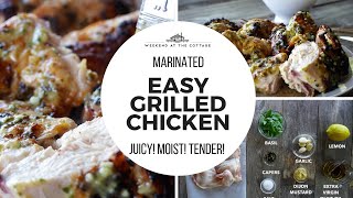 EASY GRILLED CHICKEN with easy tangy marinade [upl. by Dosi]