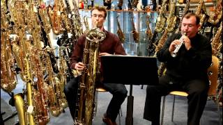 Soprillo amp Tubax Contrabass Saxophone Duet [upl. by Anawaj]