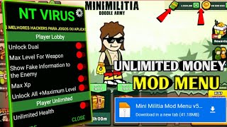 🔴 Mini Militia Updated New Mod Menu Hack  Unlimited Money Unlocked All Outfits ✔ New Features 🔥 [upl. by Araik]