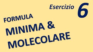 Calcoliamo la FORMULA MINIMA e la FORMULA MOLECOLARE [upl. by Trembly838]