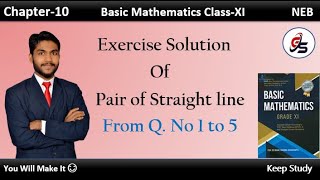 Exercise Solution of Pair of Straight line from QNo 15  Class11  NEB  Get Solution [upl. by Byrne582]